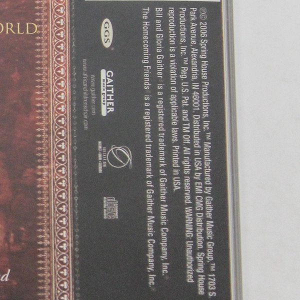 Christmas In South Africa Bill and Gloria Gaither CD Disc 2006 Spring House