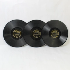 Lot of 3 Vintage Decca Records 10 Inch No Sleeves Burl Ives Ink Spots Mills Bros