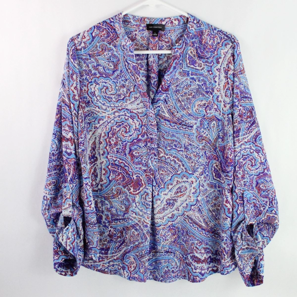 The Limited Multicolored Paisley Long-Sleeved Blouse Women's Size Large