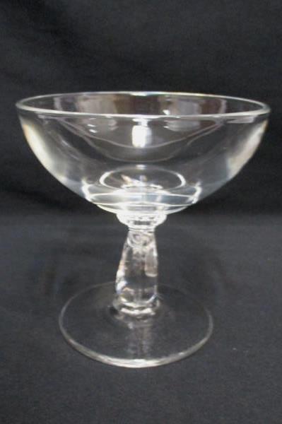 3 Pressed Clear Glass Footed Stemware Sherbet Dessert Dishes Heisey Glass Design