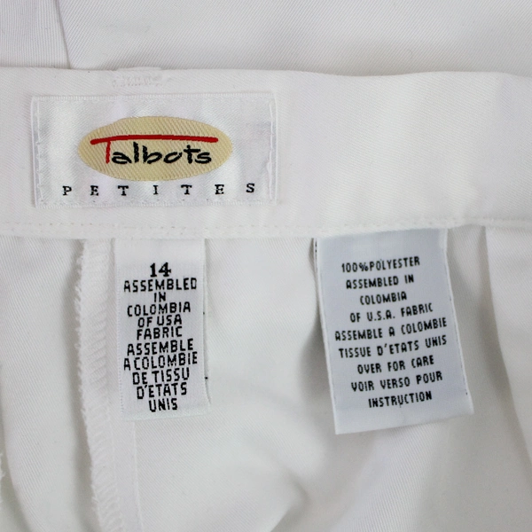 Talbots Petites White Pleated Style Shorts Women's Size 14