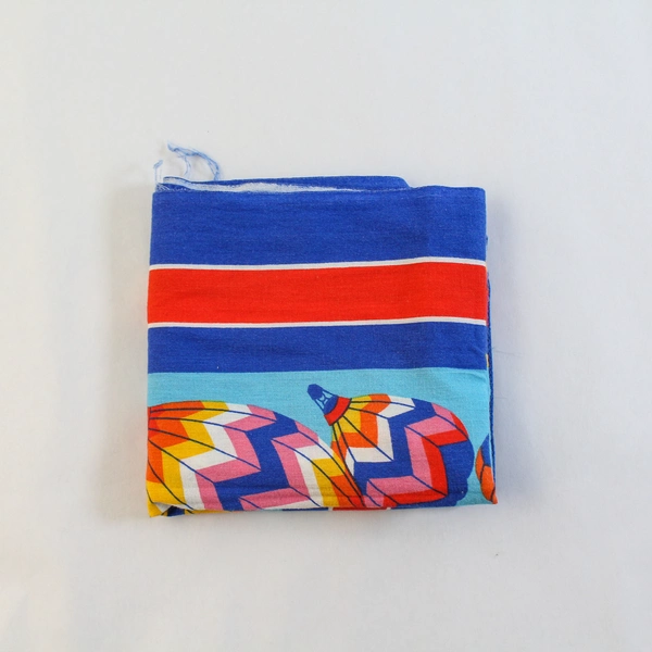 Vtg Wamcraft Colorfast Hot Air Balloon Bandana Handkerchief USA 20"x20"