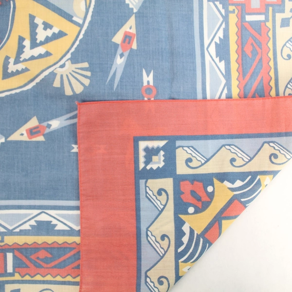 Vtg Wamcraft Colorfast Southwestern Tribal Bandana Handkerchief 31" USA