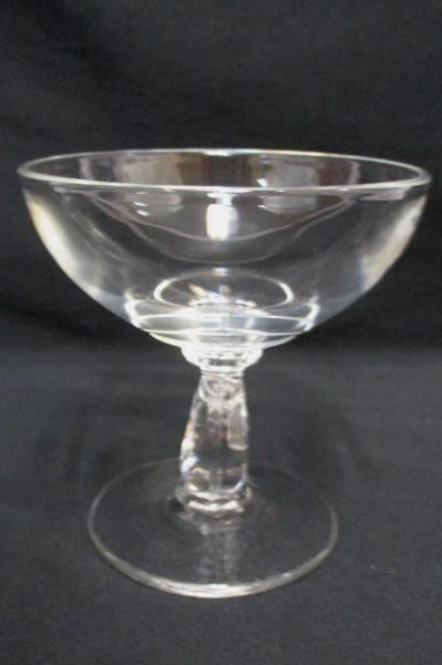 3 Pressed Clear Glass Footed Stemware Sherbet Dessert Dishes Heisey Glass Design