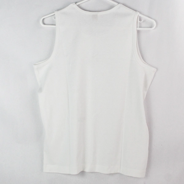 Tia Designs Women's White Tank Top Rhinestone Butterfly Detail Size Medium