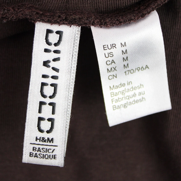 Divided by H&M Brown Mock Neck Cotton Dress Women's Size Medium
