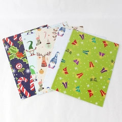 Lot of 5 Christmas Gift Wrapping Paper Sheets Varied Designs