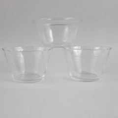 Lot of 3 Pyrex Clear Glass Custard Cups 463 and 414