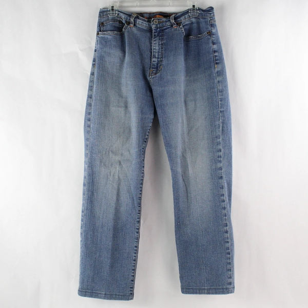 Christopher Blue Women's Straight Leg Classic Blue Jeans Size 16