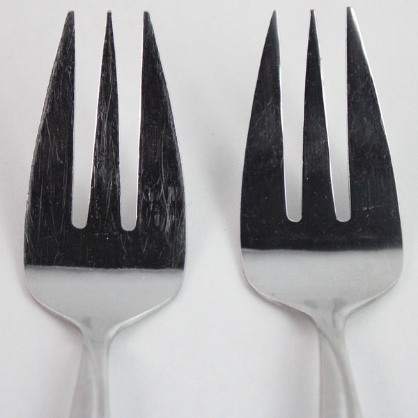 Lot of 2 Oneida Groove Stainless Steel Serving Forks Kitchen Utensils