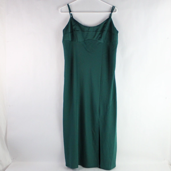 A New Day Green Empire Midi Slip Dress Women's Size Medium