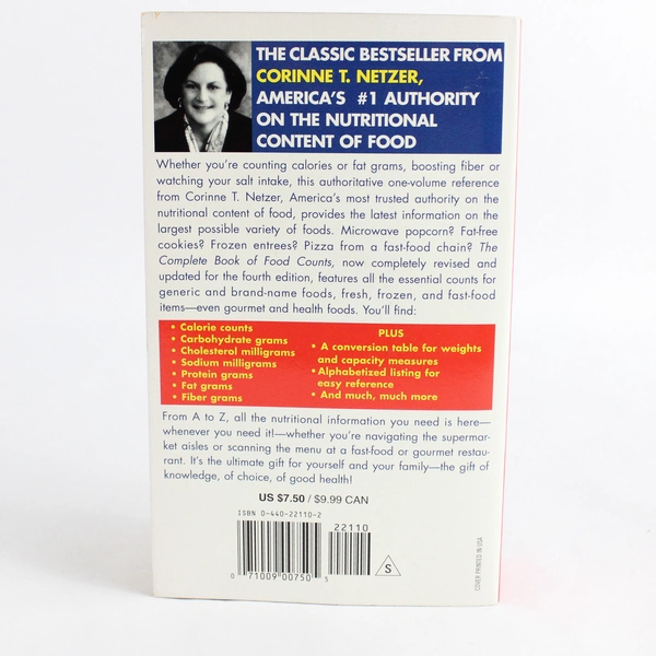The Complete Book Of Food Counts by Corinne T. Netzer Fourth Edition 1997 PB