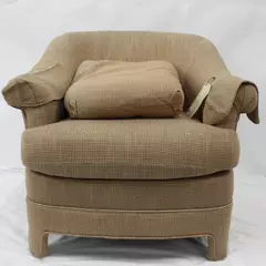 Woodmark Originals Barrel Armchair in Brown Tweed