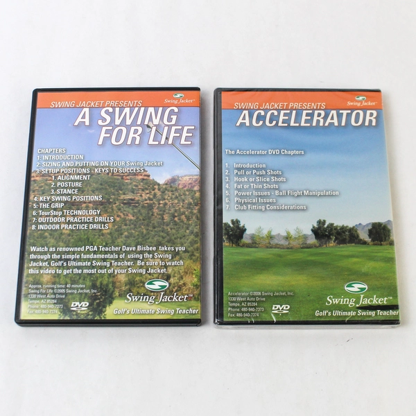Lot of 2 DVDs A Swing For Life 2005 Accelerator 2006 Swing Jacket Dave Brisbee
