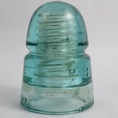 Vintage Brookfield Beehive Glass Insulator in Aqua