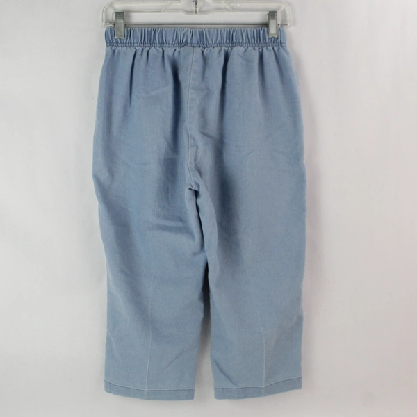American Sweetheart Women's Light Blue Elastic Waist Capri Pants Size SP