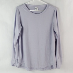 Avia Women's Light Purple Long Sleeve Round Hem Shirt Size Medium