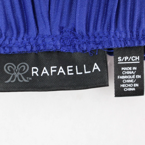 Rafaella Women's Dark Blue Wide Leg Super Pleated Ribbed Dress Pants Size S