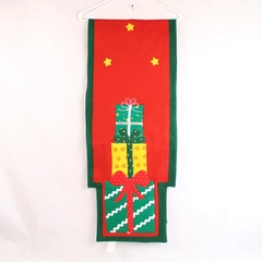Josie Accessories Quilted Table Runner Christmas Decor Red Green 69" Long