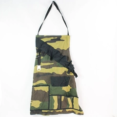 Camo Print Mock Military Men's Full Apron with Pockets Kitchen Cooking Gardening