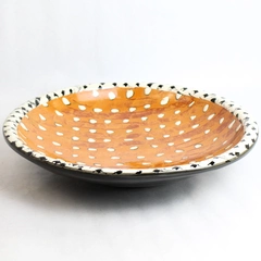Signed Claudia Reese Large Hand-Painted Ceramic Serving Bowl 13.5"