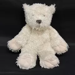 World Market Fuzzy Cream Colored Plush Teddy Bear 11.5 Inch