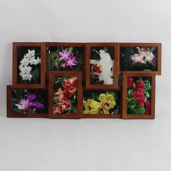 Michaels Framed Flower Collage Photos Wall Hanging Décor 11" x 23"