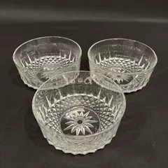 Lot of 3 Vintage Arcoroc Diamant Salad Dessert Or Cereal Bowls