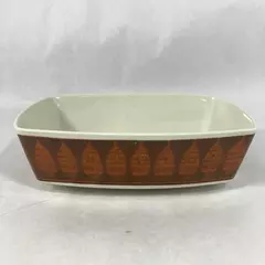 Vintage Franciscan Pottery Terra Cotta Rectangular Vegetable Bowl 8.25 Inch