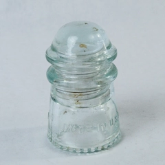 Vintage Hemingray No 9 Clear Blue Glass Insulator Made in U.S.A.
