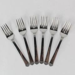 Lot of 6 Towle 18/10 Stainless Steel Salad Forks 6.75 Inches Long