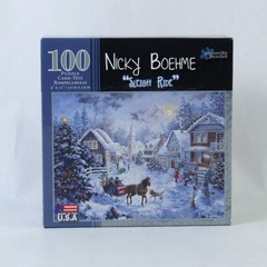 Nicky Boehme Sleigh Ride 100 Piece Christmas Puzzle 9 x12 Complete
