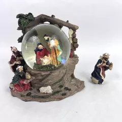 Rite Aid Snow Globe Nativity Christmas Music Box Flawed