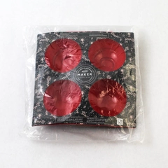 Bennkai Silicone Hot Chocolate Swirl Bomb Maker Molds Red 2" Spheres New