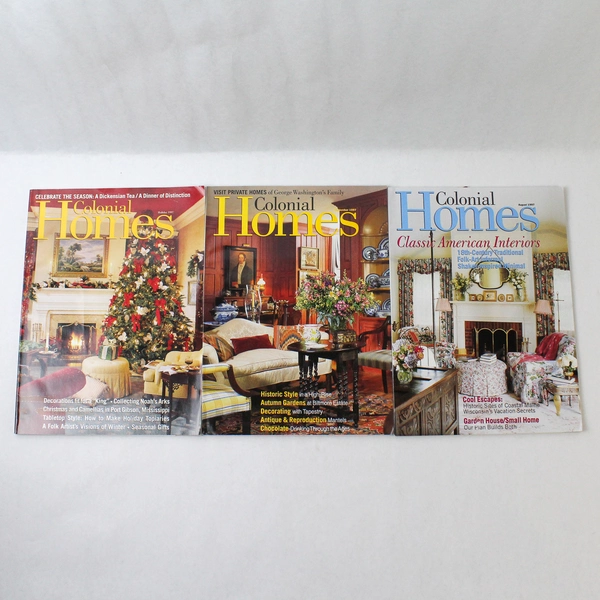 Lot of 3 Vintage Colonial Homes Magazine 1997 August September & Holiday Issues