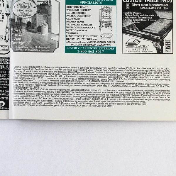 Lot of 3 Vintage Colonial Homes Magazine 1997 August September & Holiday Issues