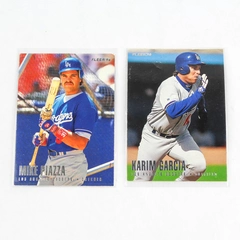 Lot of 2 1996 Fleer Baseball Cards Mike Piazza Karim Garcia Dodgers