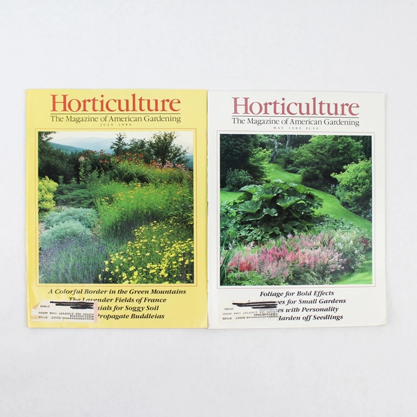 Lot of 2 Vintage Horticulture American Gardening Magazine May & July 1989 Issues