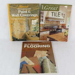 Lot of 3 Vintage Sunset Books Home Design Paperbacks Flooring Tile & Wallpaper