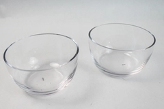 Lot of 2 The Cellar Serve Clear Glass Bowls Round 5.25" Diameter