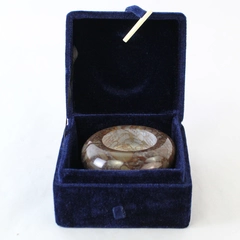 Vintage Natural Brown Smooth Stone Votive for Tea Lights 