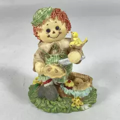 Vintage Raggedy Andy Having A Picnic Figurine