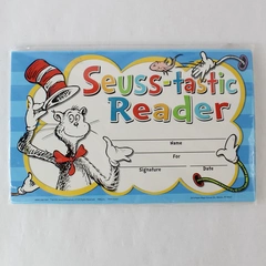 2019 Dr. Seuss Cat in the Hat Seuss-Tastic Reader Paper Certificates Pack of 18 