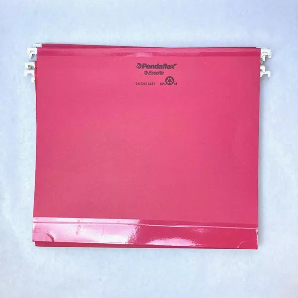Lot of 25 Red Hanging File Folders with Hooks Pendaflex & More