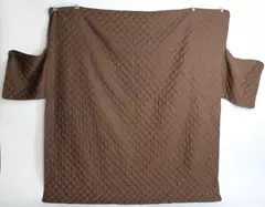 Brown Argyle Love Seat Slipcover Protector Pre-Owned Home Decor