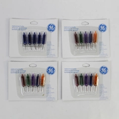 Lot of 4 GE Multi Color Replacement Christmas Light Bulbs 2.5V .45W Sealed