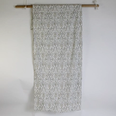 Target 100% Cotton White Gray and Yellow Patterned Rectangular Tablecloth 60x80"