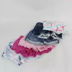 Lot of 6 Multicolor Baby Girl's Shorts Infant Size 12 Months