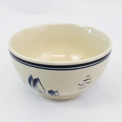 Vintage Heavy Blue And White Handpainted Small Delft Bowl 5.5 x 3in