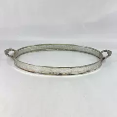 Vintage FB Rogers 1883 Silver Plated Pierced Oval Casserole Dish Holder  